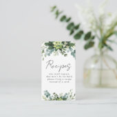 Eucalyptus Waterverf Vrijgezellenfeest Ontvangen a Informatiekaartje (Staand voorkant)