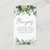 Eucalyptus Waterverf Vrijgezellenfeest Ontvangen a Informatiekaartje (Voorkant)