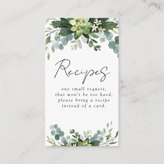 Eucalyptus Waterverf Vrijgezellenfeest Ontvangen a Informatiekaartje (Voorkant)