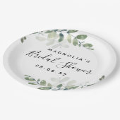 Eucalyptus Waterverf Vrijgezellenfeest Papieren Bordje (Gekanteld)