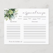 Eucalyptus Waterverf Vrijgezellenfeest Recipe Kaar (Voorkant)