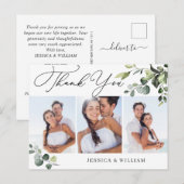 Eucalyptus Waterverf Weddenschap 3 Foto Hartelijk  Briefkaart (Voorkant / Achterkant)