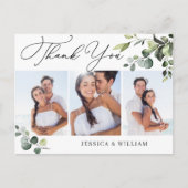 Eucalyptus Waterverf Weddenschap 3 Foto Hartelijk  Briefkaart (Voorkant)