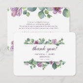 Eucalyptus Waterverf Weddenschap Bedankkaart (Voorkant / Achterkant)