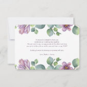 Eucalyptus Waterverf Weddenschap Bedankkaart (Achterkant)