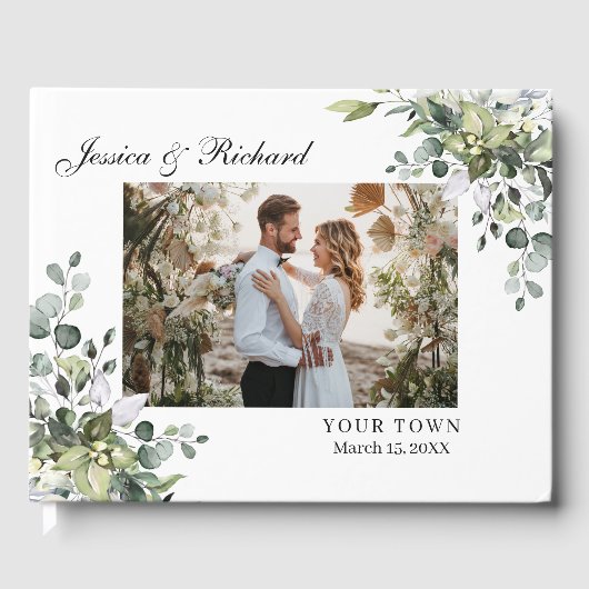 Eucalyptus Waterverf Weddenschap FOTO Gastenboek (Voorkant)