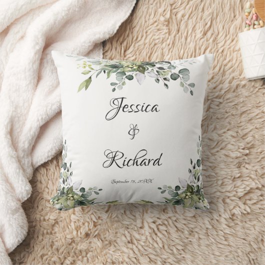 Eucalyptus Waterverf Weddenschap gooiende kussen (Deken)