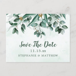 Eucalyptus Waterverf Weddenschap Opslaan Datum Aankondigingskaart
