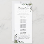 Eucalyptus Waterverf Weddenschap Programma (Achterkant)