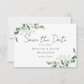 Eucalyptus Waterverf Weddenschap Save The Date (Voorkant)