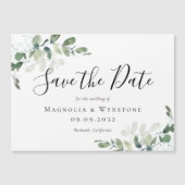 Eucalyptus Waterverf Weddenschap Save the Date Mag (Voorkant)
