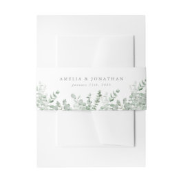 Eucalyptus Waterverf Weddenschap Uitnodigingen Wikkel