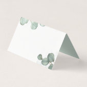 Eucalyptus Waterverf Wedding Elegant Blank Kaart (Achterkant)