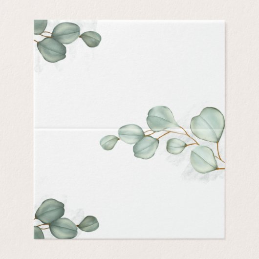 Eucalyptus Waterverf Wedding Elegant Blank Kaart (Buitenkant ongevouwen)