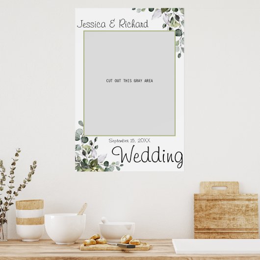 Eucalyptus Waterverf Wedding Foto Prop Poster (Keuken)