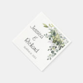 Eucalyptus Waterverf Wedding Napkins Servet (Hoek)