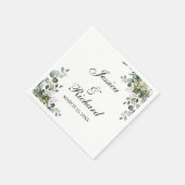Eucalyptus Waterverf Wedding Napkins Servet (Hoek)
