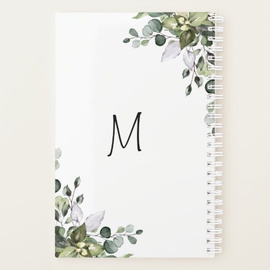 Eucalyptus Waterverf Wedding Planner (Achterkant)