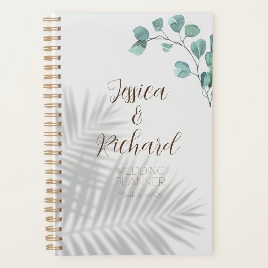 Eucalyptus Waterverf Wedding Planner (Voorkant)