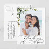 Eucalyptus Waterverf Weduwfoto Hartelijk dank Briefkaart (Voorkant / Achterkant)