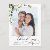 Eucalyptus Waterverf Weduwfoto Hartelijk dank Briefkaart (Voorkant)