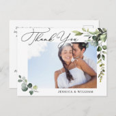 Eucalyptus Waterverf Weduwfoto Hartelijk dank Briefkaart (Voorkant / Achterkant)