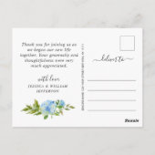 Eucalyptus Waterverf Weduwfoto Hartelijk dank Briefkaart (Achterkant)