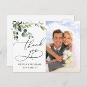 Eucalyptus Waterverf Weduwfoto Hartelijk dank Briefkaart (Voorkant / Achterkant)