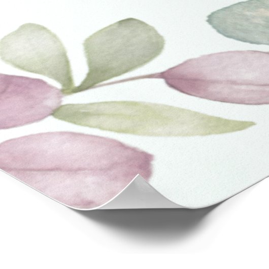 Eucalyptus Waterverf Welkom bij ons huwelijk Poster (Hoek)