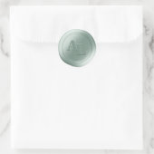 Eucalyptus Wax Seal Monogram Bruiloft Stickers (Tas)