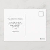 Eucalyptus We hebben ons verplaatst | Verplaatsing Briefkaart (Achterkant)