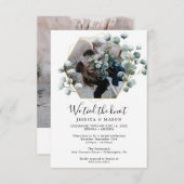 Eucalyptus We Tied The Knot Eloped Aankondiging (Voorkant / Achterkant)