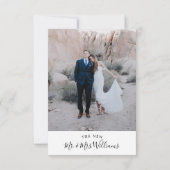 Eucalyptus We Tied The Knot Elopement Aankondiging (Achterkant)