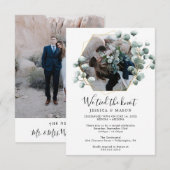 Eucalyptus We Tied The Knot Elopement Aankondiging (Voorkant / Achterkant)