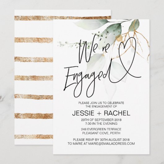 Eucalyptus We zijn een partij van de moderne betro Kaart (Voorkant / Achterkant)