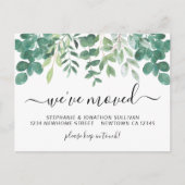 Eucalyptus We zijn verhuisd Aankondigingskaart (Voorkant)