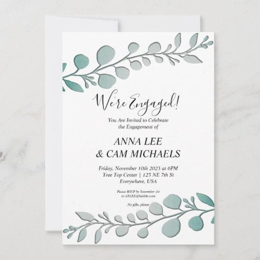 Eucalyptus | We zijn verloofd Kaart (Voorkant)