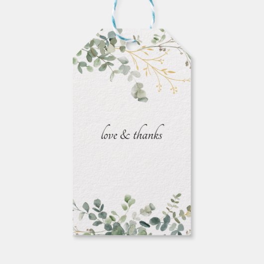 Eucalyptus Weddenschap Cadeaulabel (Achterkant)