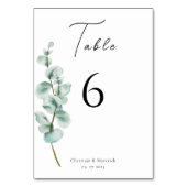 Eucalyptus Weddenschap Calligrafie Kaart (Voorkant)