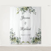Eucalyptus Weddenschap Foto Achtergrond Bosbouw Wandkleed (Voorkant)
