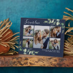 Eucalyptus Weddenschap Foto Collage Keepslag Fotoplaat<br><div class="desc">Dit mooie eucalyptusontwerp heeft de woorden Vooruit liefde en ruimte voor vijf foto's. Het is de perfecte manier om je favoriete trouwfoto's te laten zien. **LEES VÓÓR BESLISSING** 1. Als u veranderingen aanbrengt en het ontwerp bebouwd is of niet juist op het scherm kijkt te gebruiken gelieve de Levende Dienst...</div>