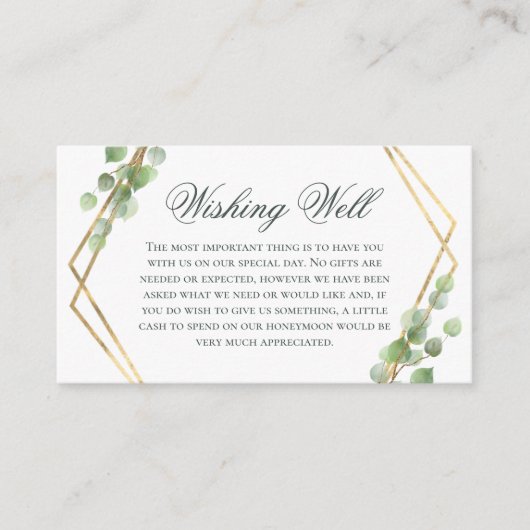 Eucalyptus Weddenschap goed Informatiekaartje (Voorkant)