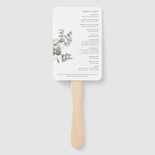 Eucalyptus Weddenschap Handwaaier (Achterkant)