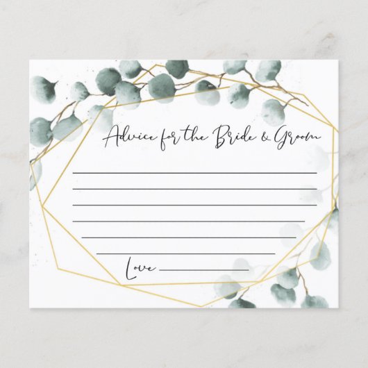 Eucalyptus Weddenschap Kaarten (Voorkant)