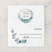 Eucalyptus Weddenschap-keuze en tabelnummer Plaatskaartje (Buitenkant ongevouwen)