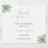 Eucalyptus Weddenschap Likeurfles Etiket (Enkel label)