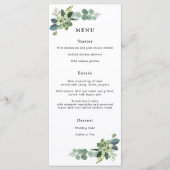 Eucalyptus Weddenschap Menu (Voorkant)