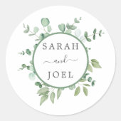 Eucalyptus Weddenschap Ronde Sticker (Voorkant)