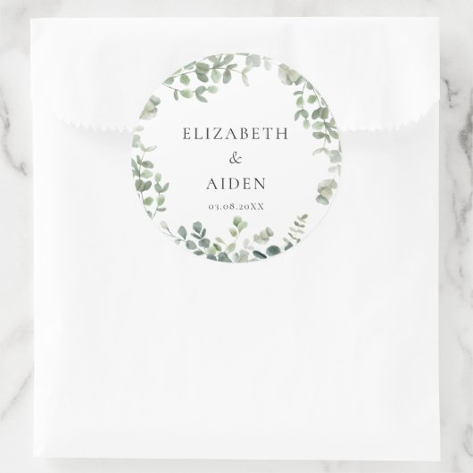 Eucalyptus Weddenschap Ronde Sticker (Tas)