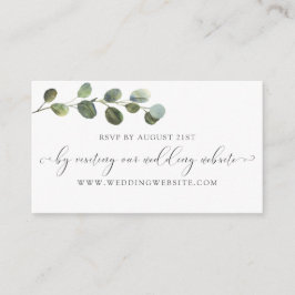 Eucalyptus Weddenschap RSVP Online Card Informatiekaartje